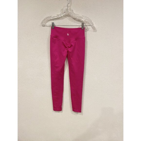 YoungLA Leggings Womens XS Pink High Waisted Seamless Scrunch Workout Yoga Gym - Picture 3 of 3